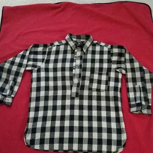 Vtg Wool Checkered flannel pullover